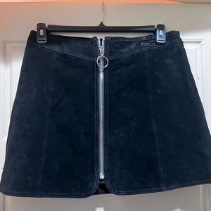 Zara black suede mini-skirt